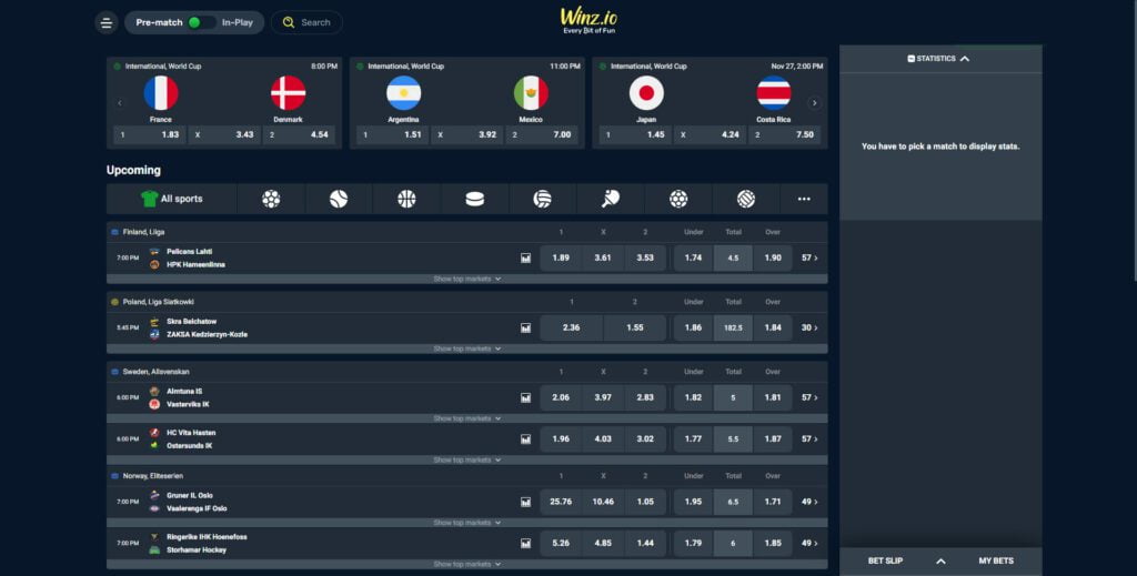 Winz.io Sportsbook